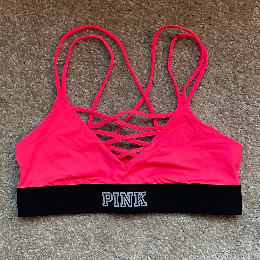 Victoria’s Secret PINK strappy detail sport bra
